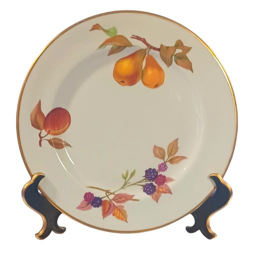 Royal Worcester Evesham Gold 8.25" Salad Dessert Luncheon Plate Porcelain